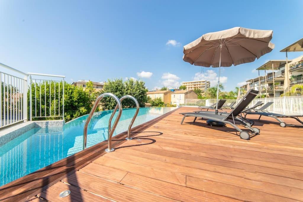 Apartament A7- 2 Bdr Sea & Mountain View - Ac, Parking, Pool & Terrace Antibes Zewnętrze zdjęcie