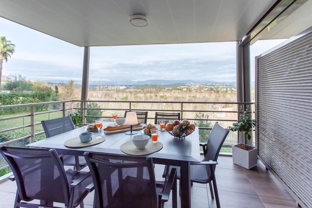 Apartament A7- 2 Bdr Sea & Mountain View - Ac, Parking, Pool & Terrace Antibes Zewnętrze zdjęcie